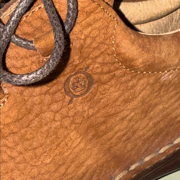 Born Brown Suede/ Brushed Leather Lace Up Oxford Loafers SZ EU 37/ US 6.5 - Picture 2 of 9